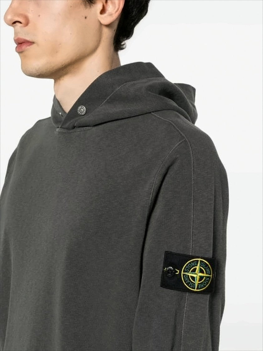Relaxed Fit Hooded Sweatshirt with Snap Button Details