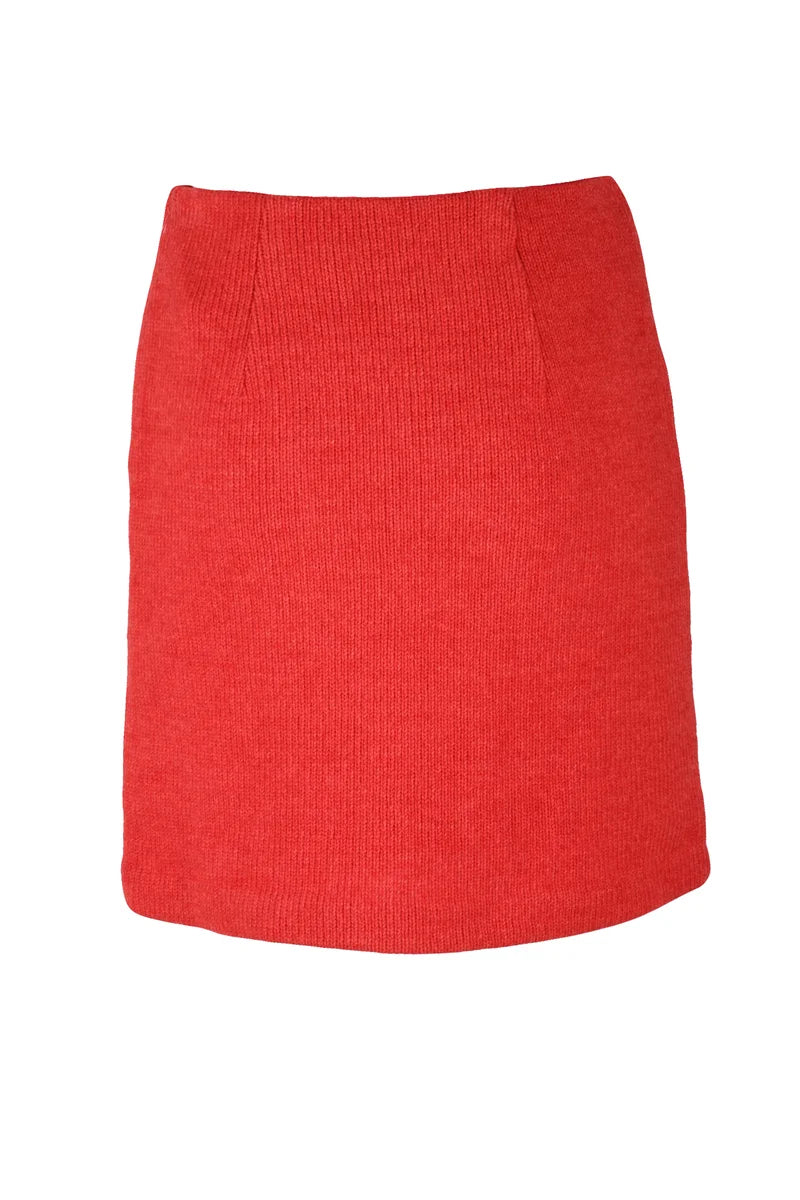 Knit Skirt - Red