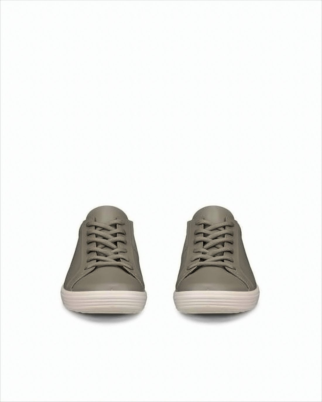 Minimalist Olive Green Leather Sneakers