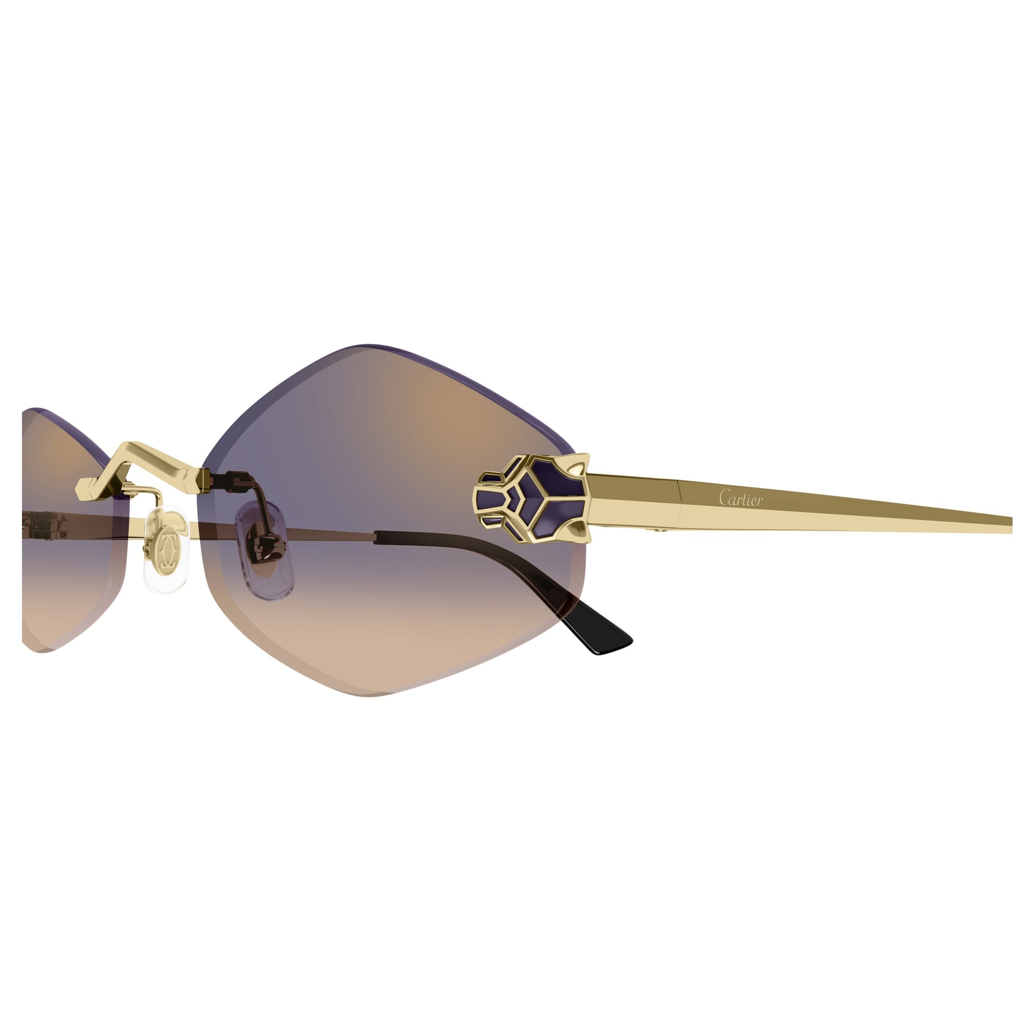 Geometric Rimless Sunglasses With Gradient Lenses