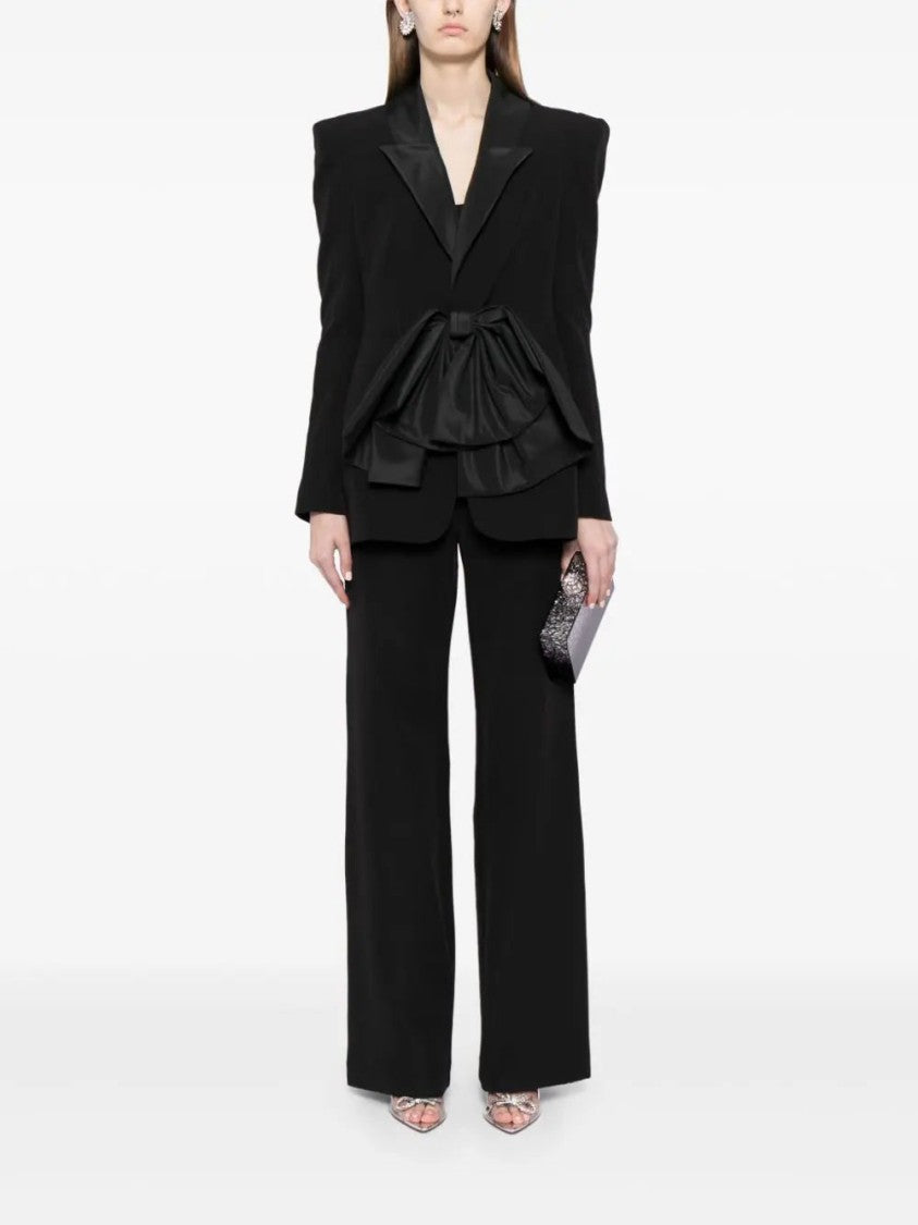 Crepe Tailored Jacket With Taffeta Collar