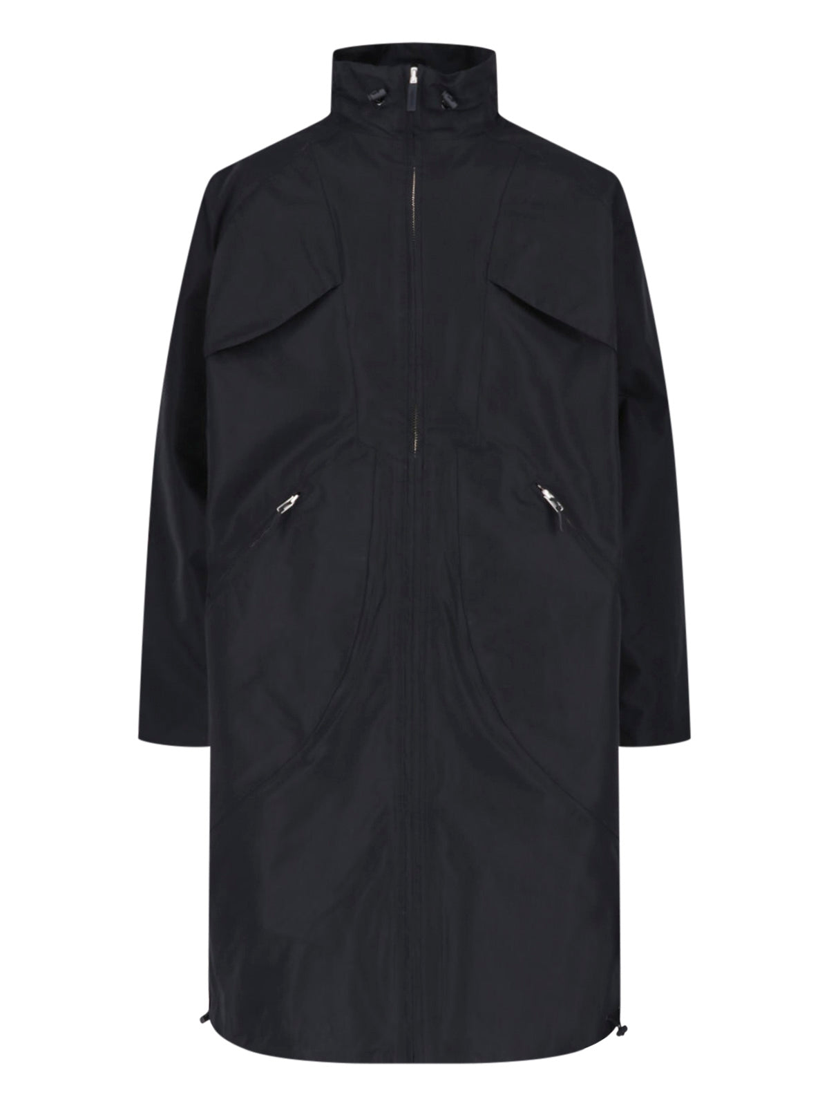 Black Minimalist High Collar Jacket