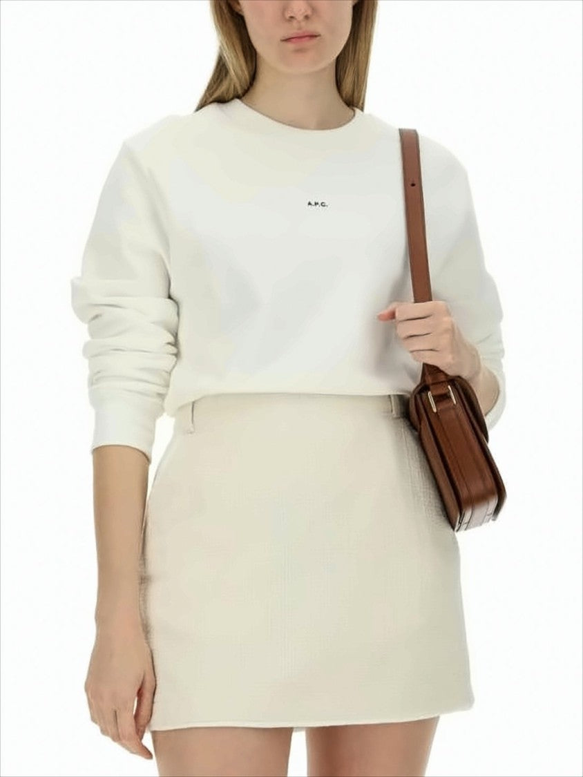 Long-Sleeve Top with Crew Neckline and Oversized Sleeves