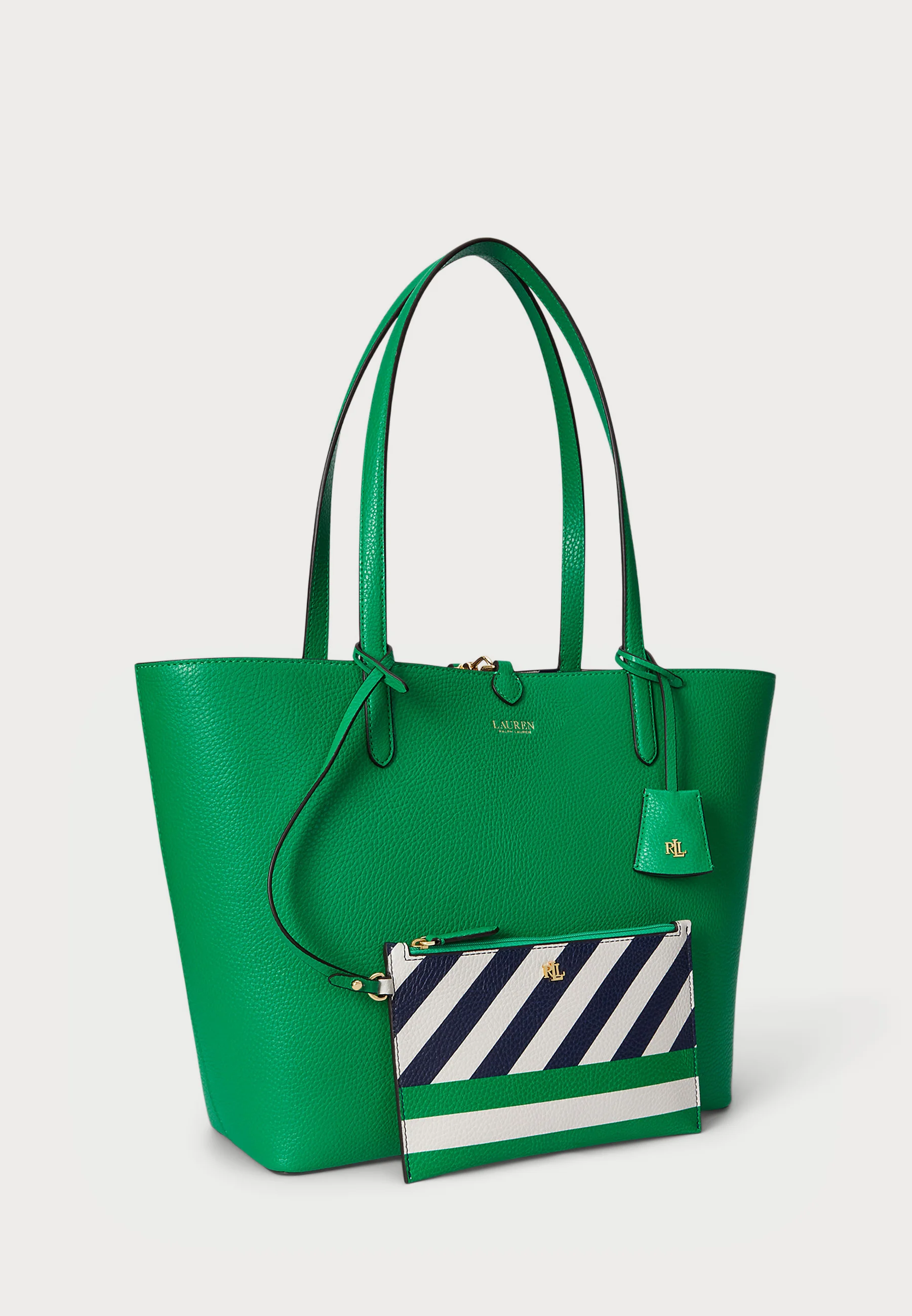 Green Reversible Polyurethane Tote Bag