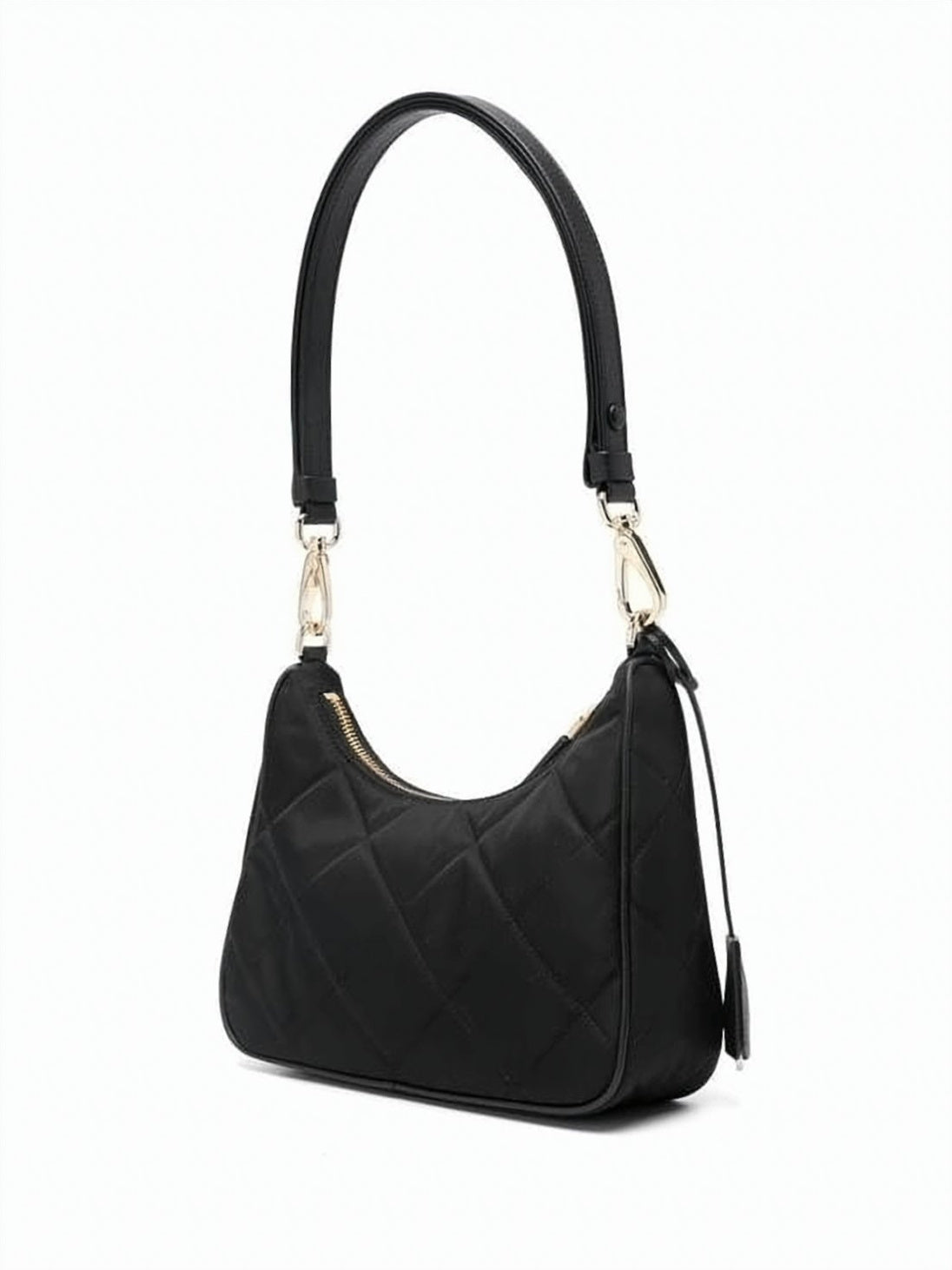 Compact Quilted Nylon Shoulder Bag