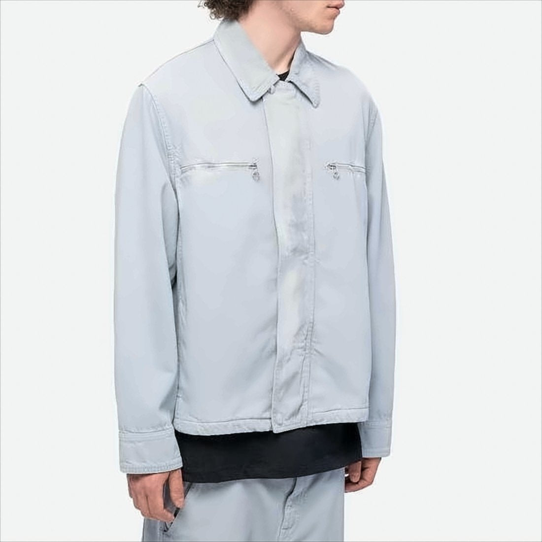 Lightweight Blue Jacket with Design