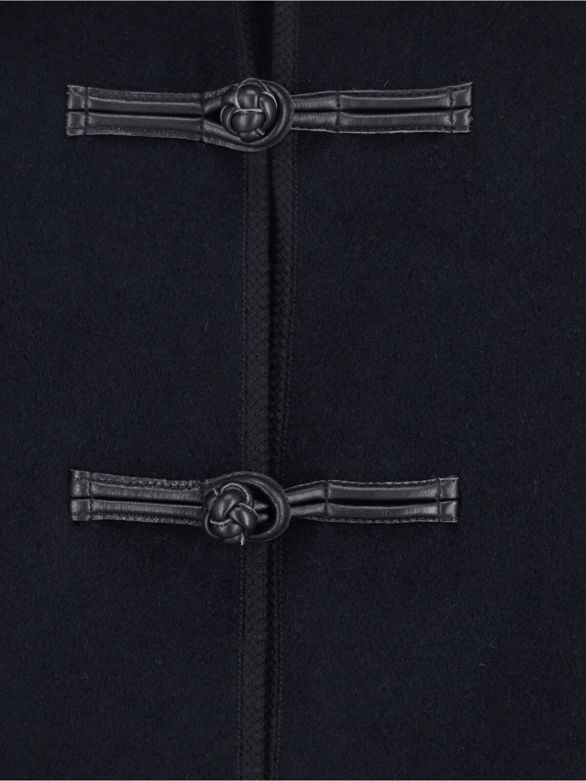 Navy Wool-Cashmere Mandarin Jacket