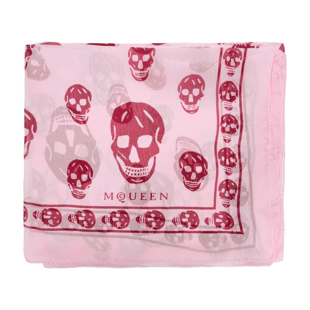 Ca Skull Scarf - Alexander McQueen - Silk - Pink