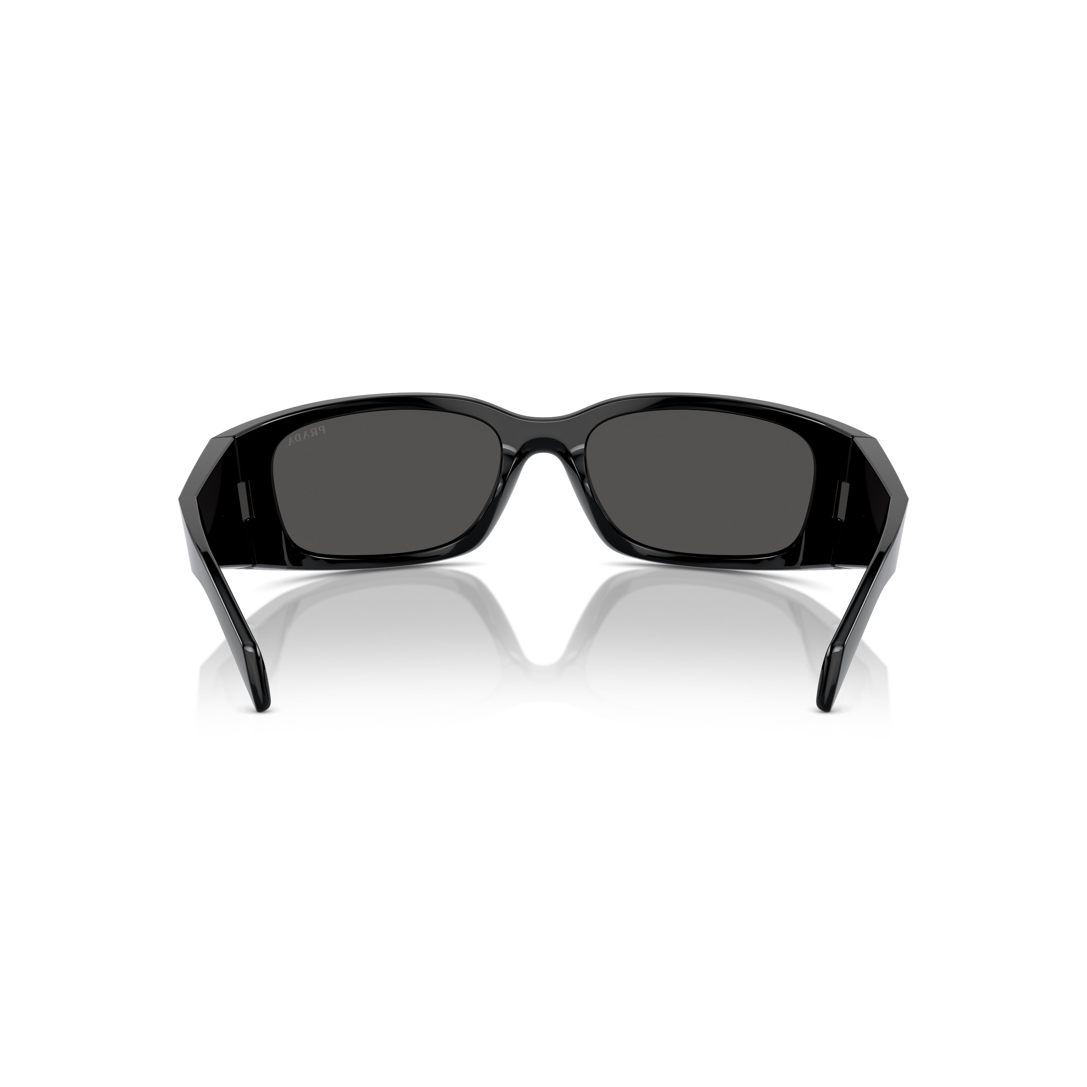 Black 0pr A19s Rectangular Faceted Sunglasses