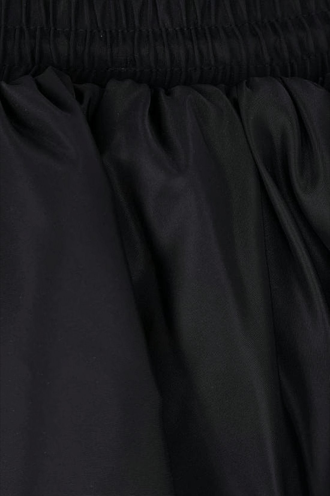 Voluminous Black Mini Skirt With Gathered Waistband