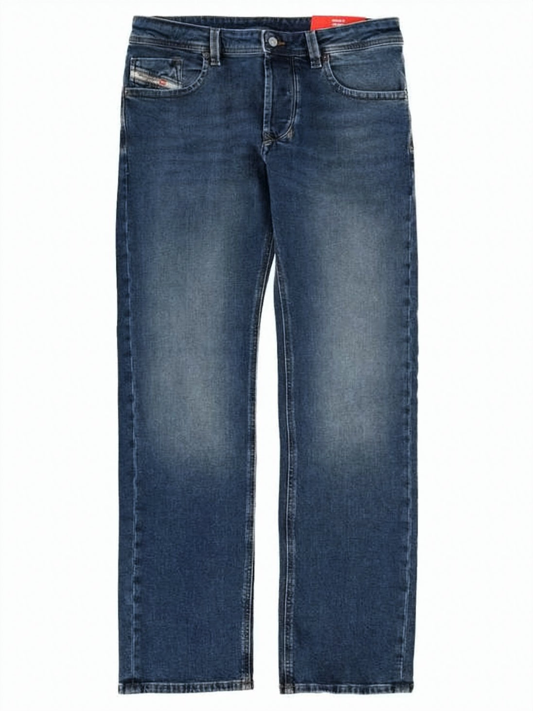 Regular Fit Straight-Leg Jeans With Medium Blue Wash