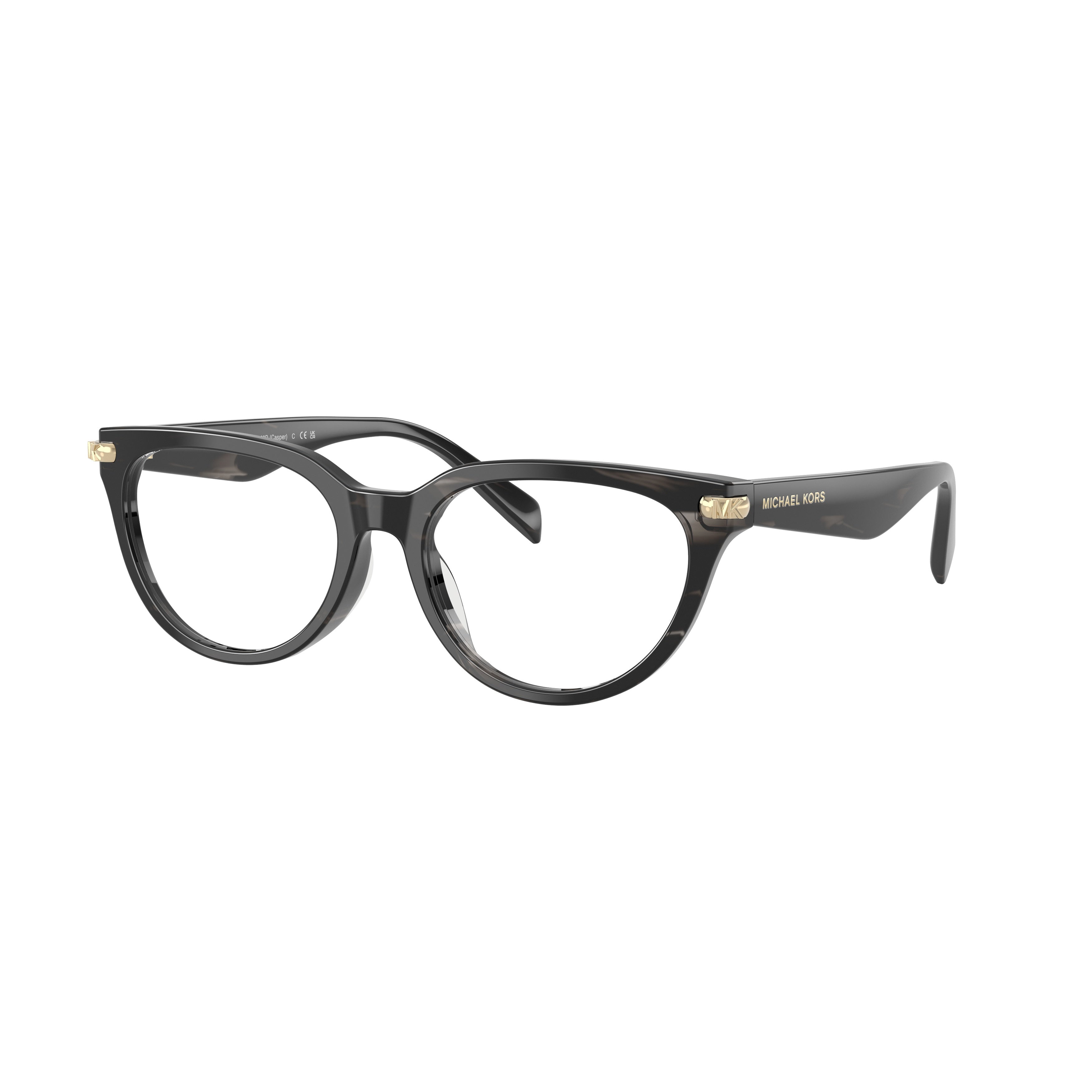 0mk4168d Classic Rounded Frame Eyeglasses with Gold-tone Accents