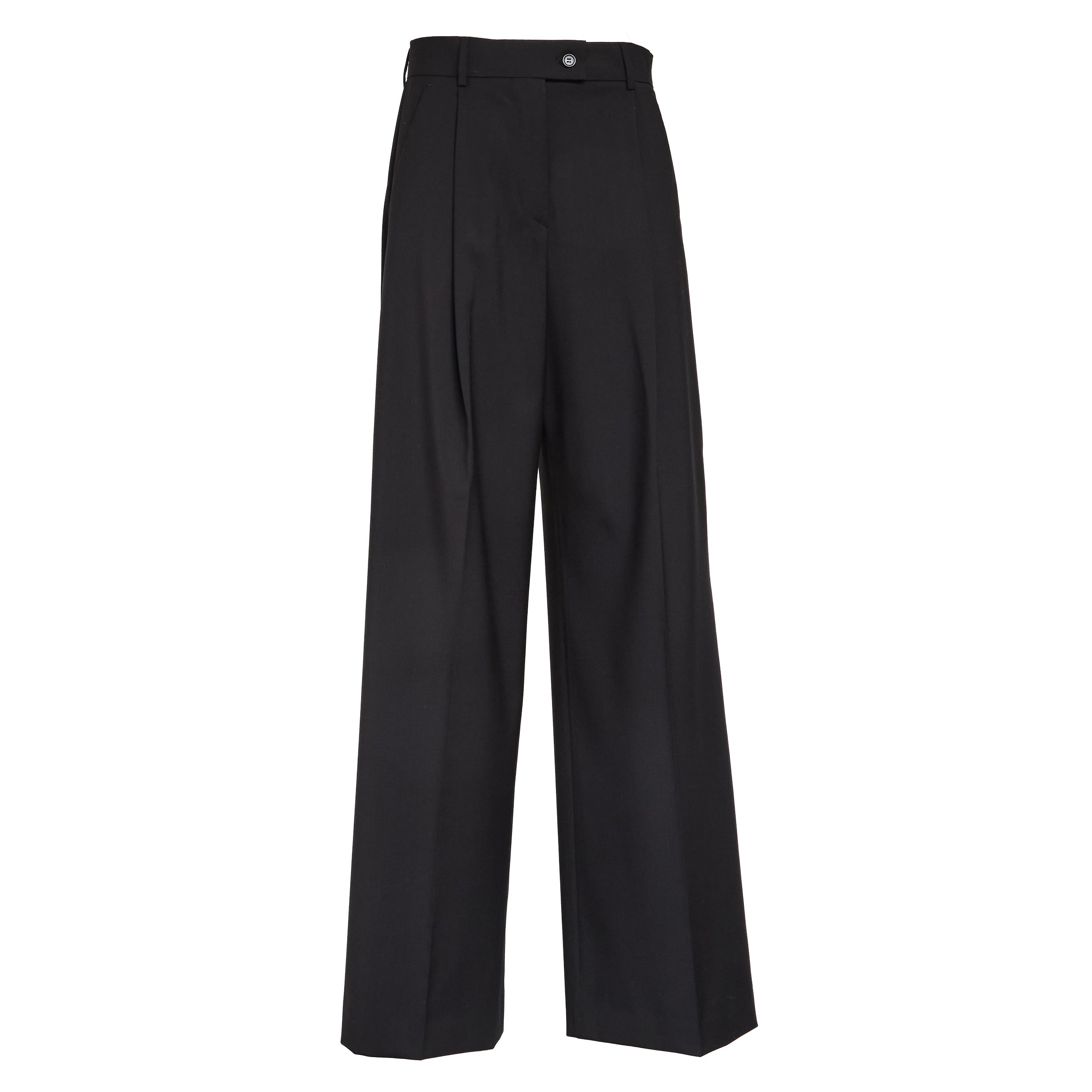 Oversized Black Wool Trousers