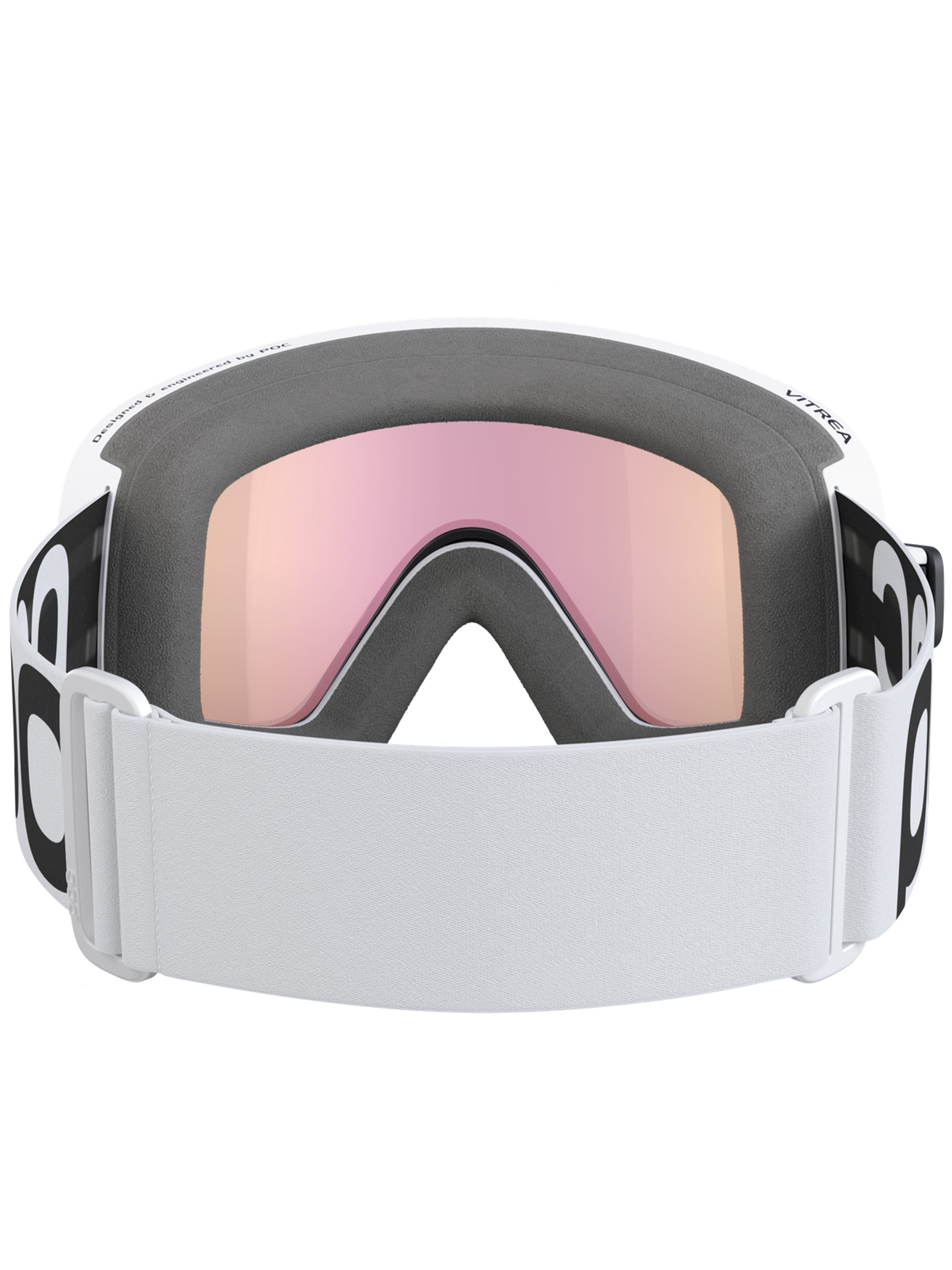 White Vitrea Wide-Lens Sporty Ski Goggle