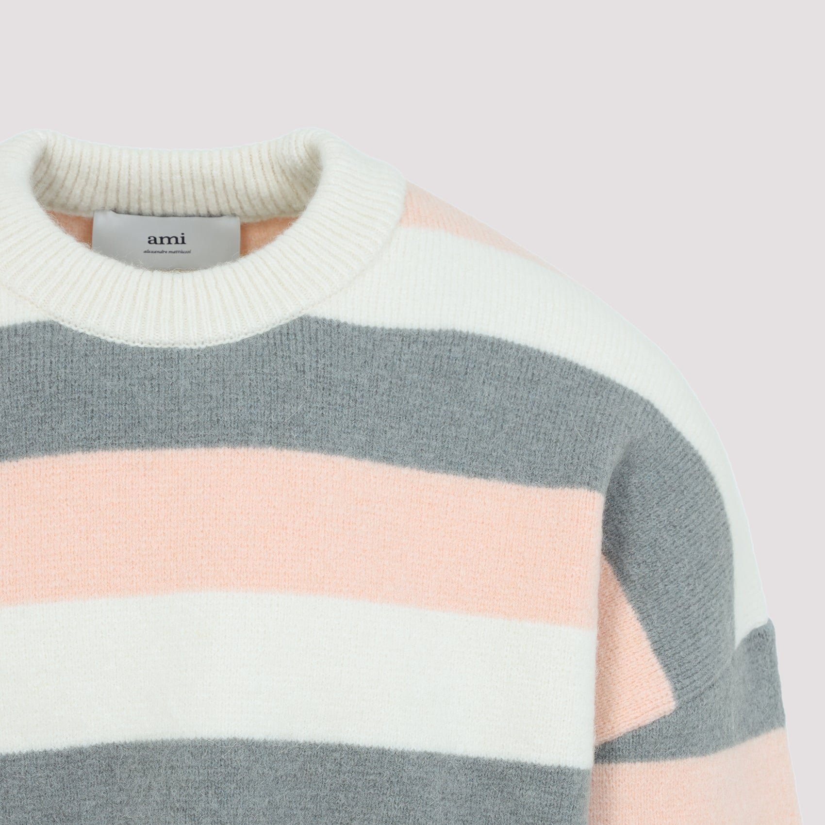 Pastel Striped Alpaca Blend Sweater