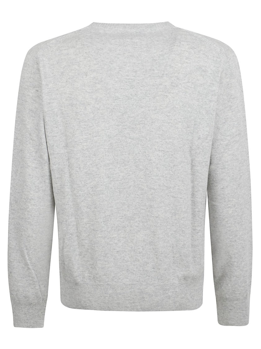 Light Grey Cashmere Crew Neck Sweater
