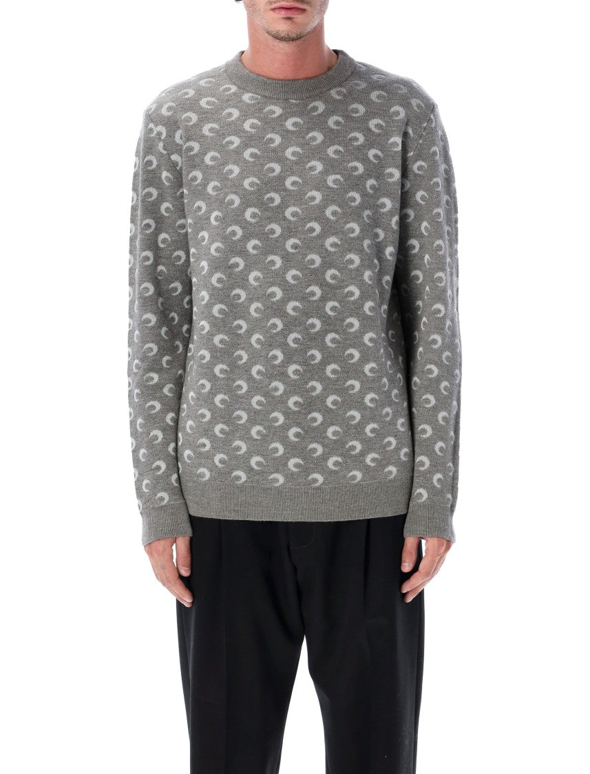 Moon Jacquard Crewneck Sweater