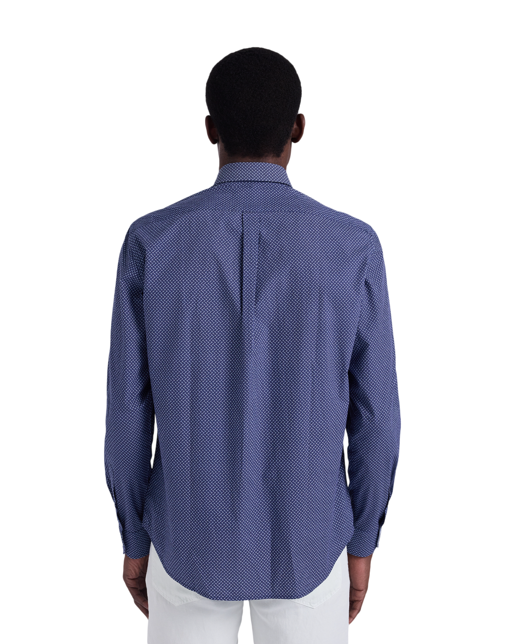 Tailored Blue Cotton Poplin Shirt