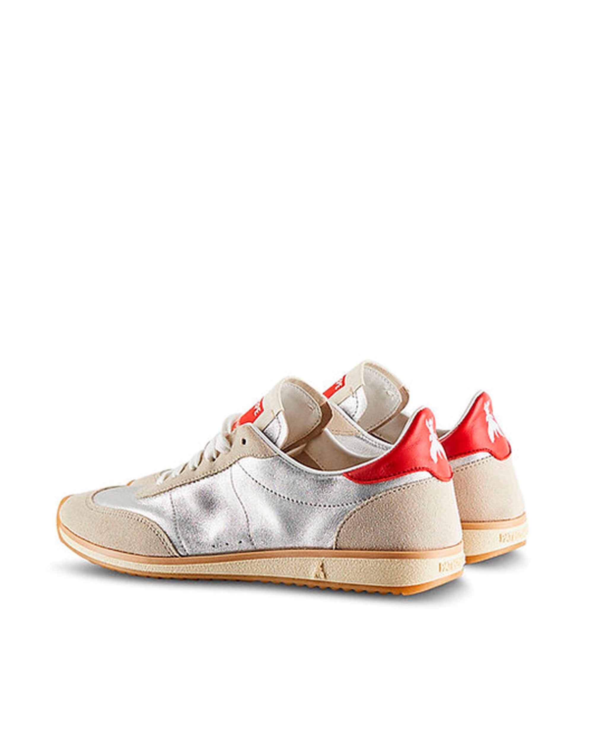 Silver Red Running Sneakers