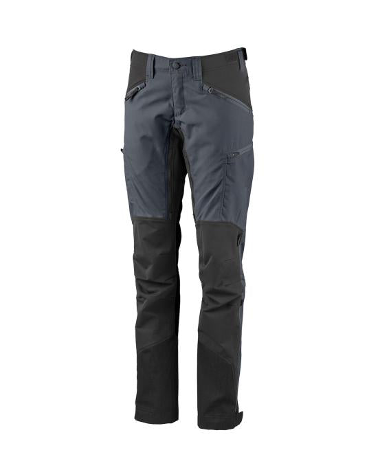 Two-Tone Straight Pants with Reinforced Panels