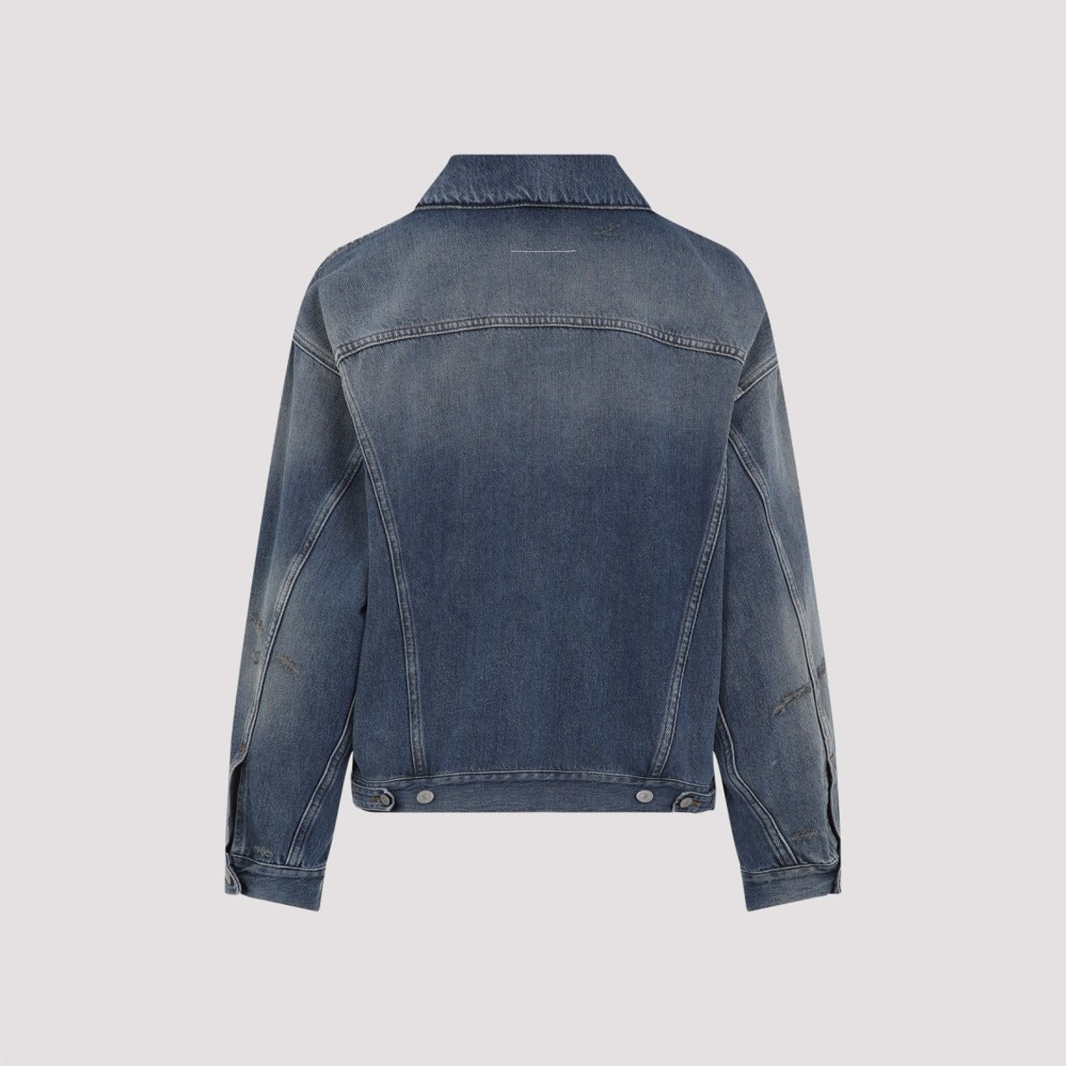 Vibrant Blue Oversized Denim Jacket With Classic Design