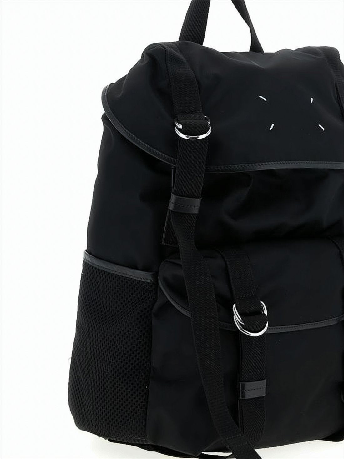 Functional Black Backpack with Adjustable Closure