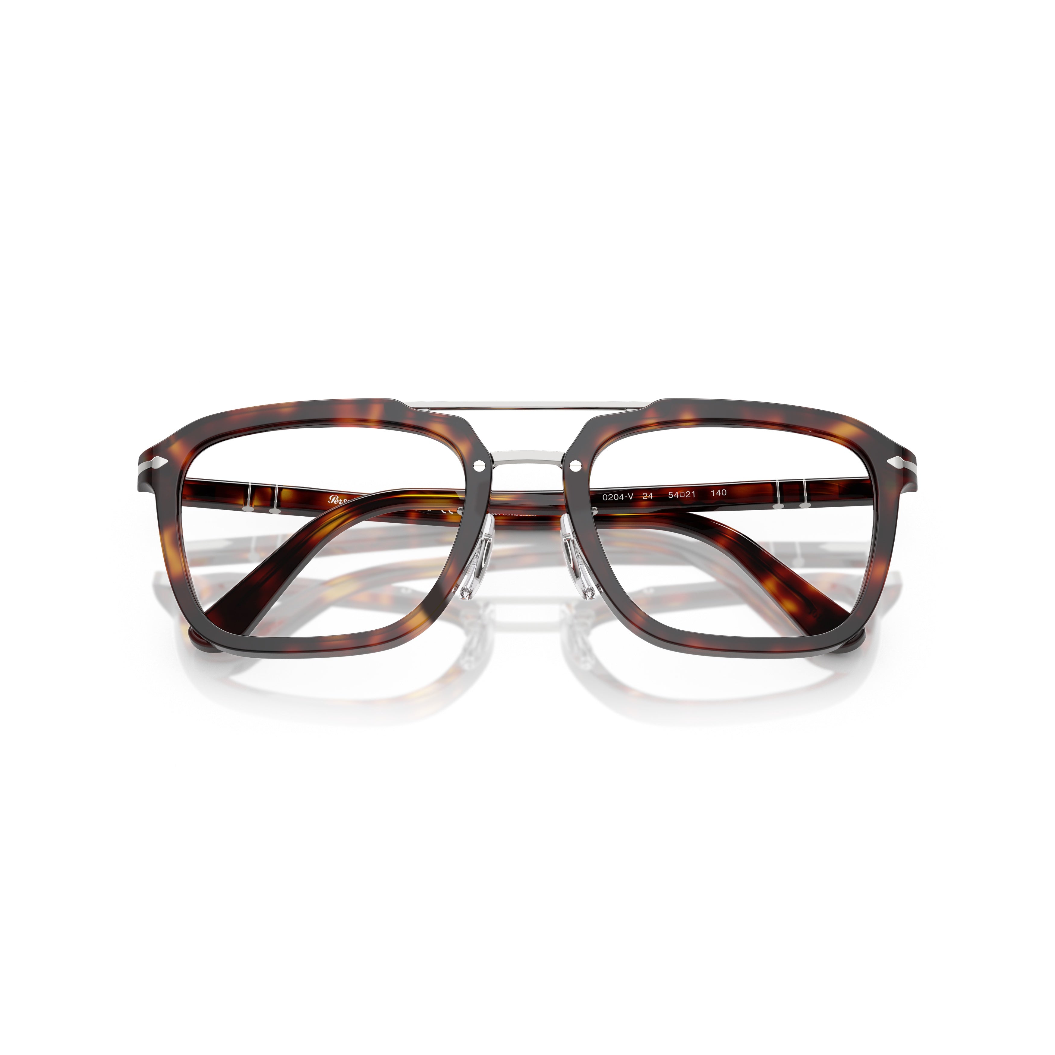 0po0204v Bold Tortoiseshell Acetate Square Frame Eyeglasses