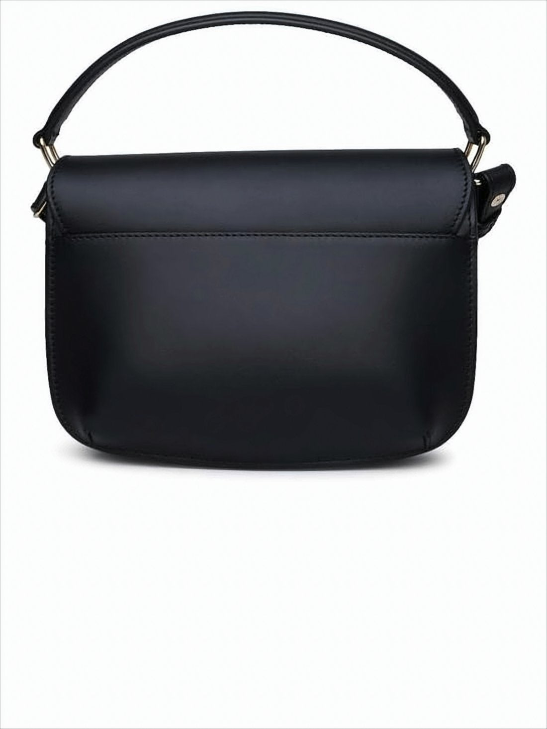 Structured Flap Shoulder Bag in Smooth Cow Leather