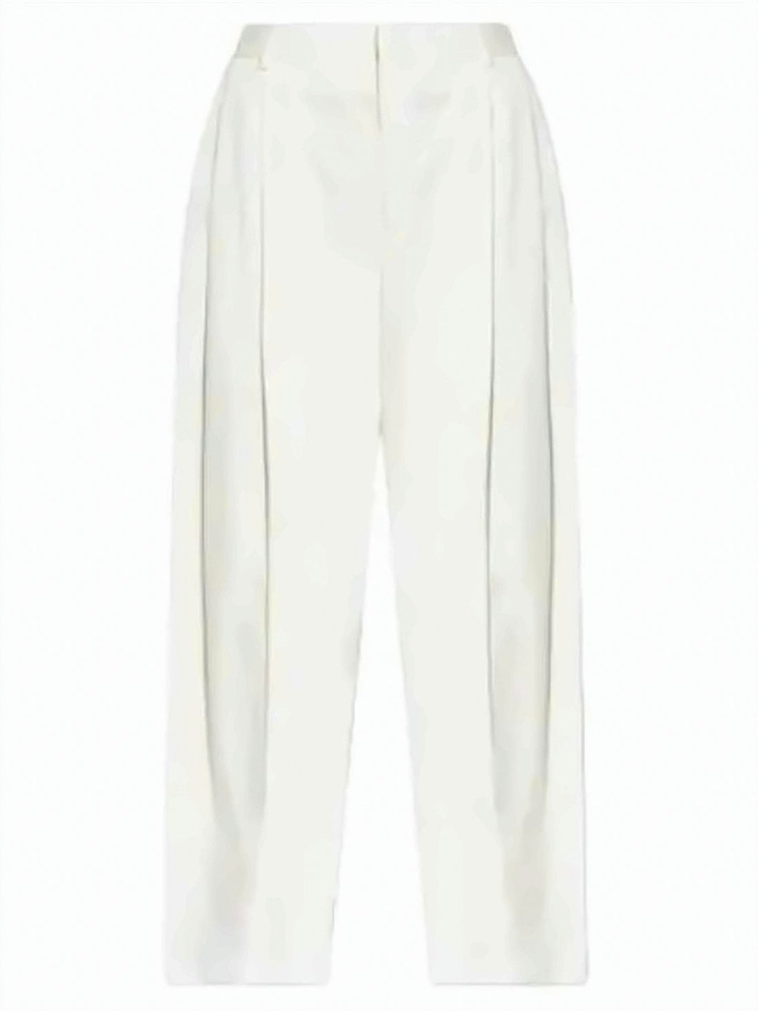 Tailored White Trousers With High Waist