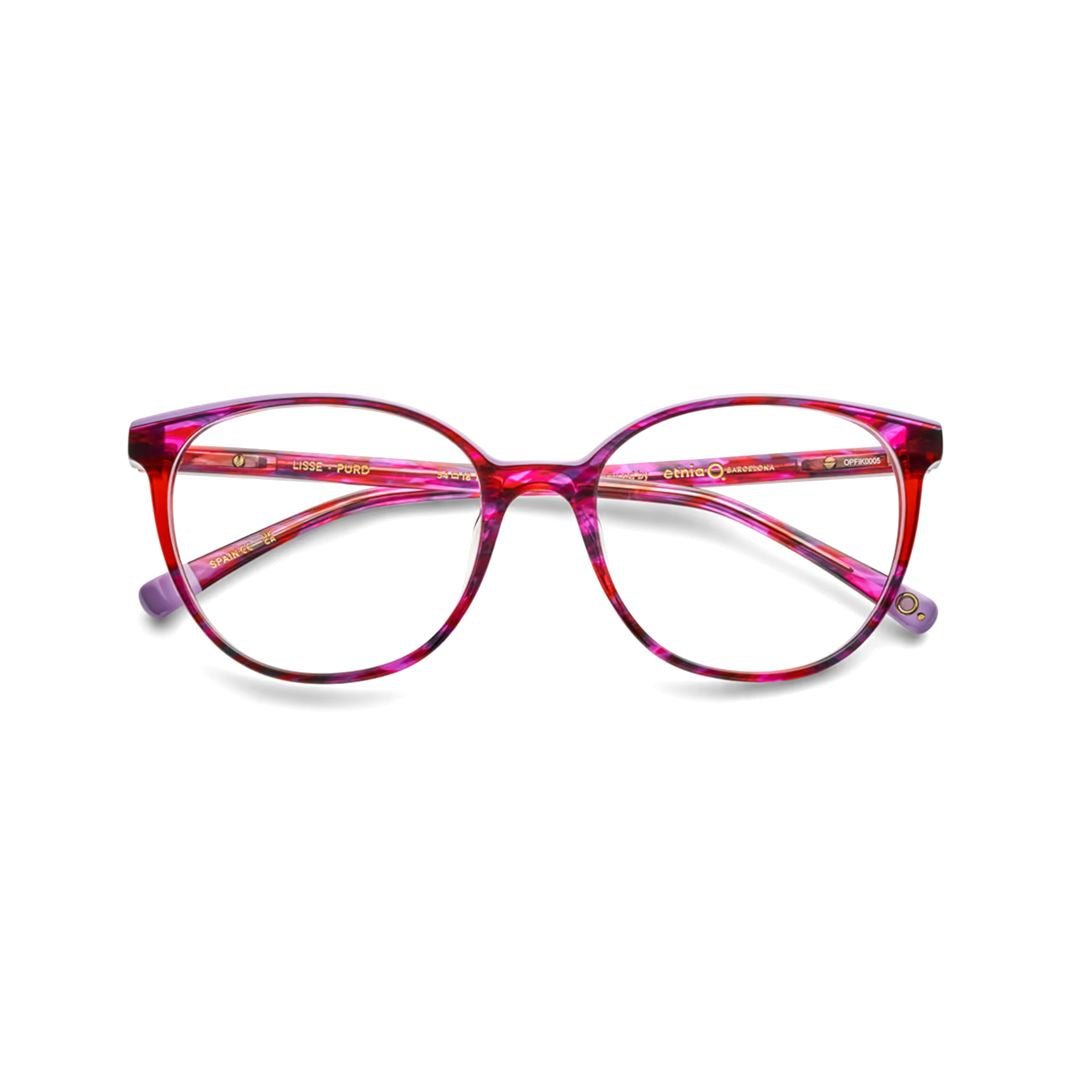 Lisse Cat-Eye Frame Sunglasses in Translucent Acetate with Metallic Accents