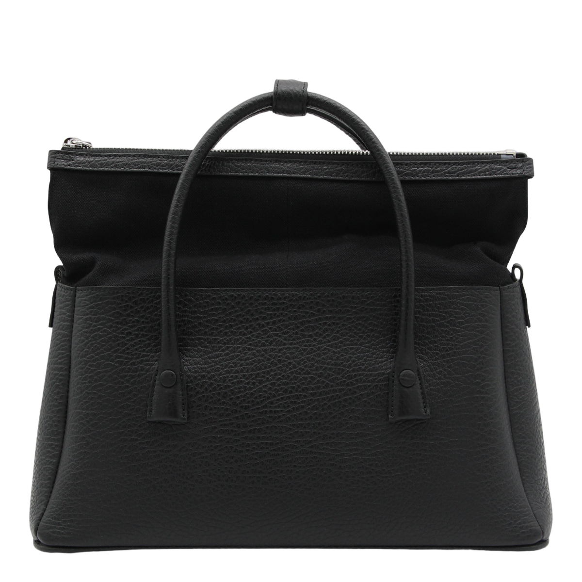 Structured Handbag with Textured Leather