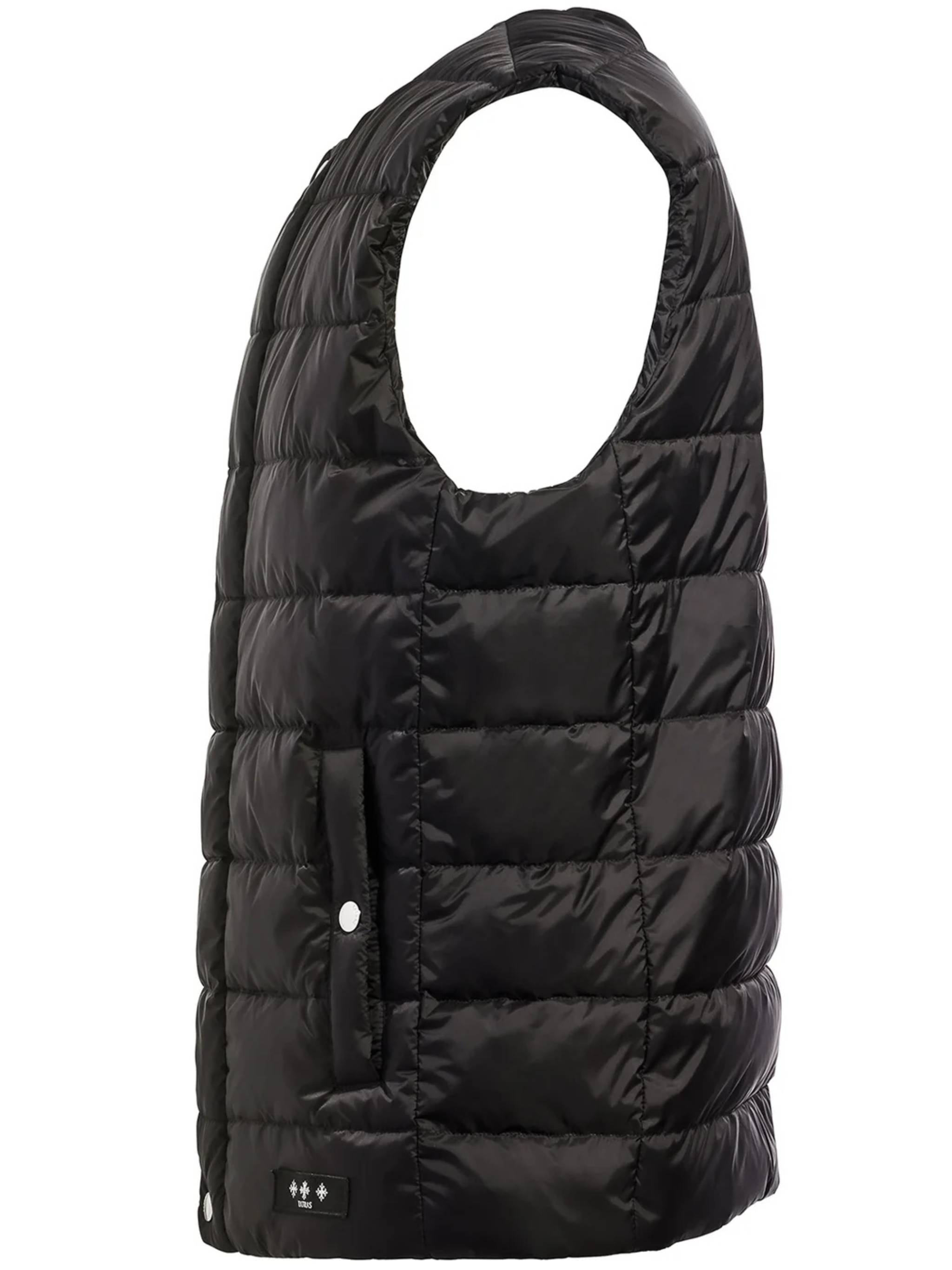 Black Salonicco Quilted Nylon Puffer Vest