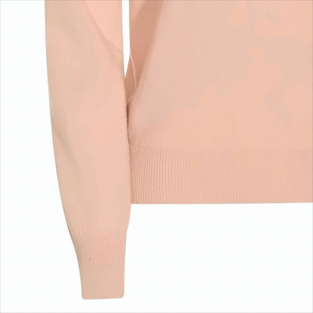Light Pink Wool Sweater with Classic Collar