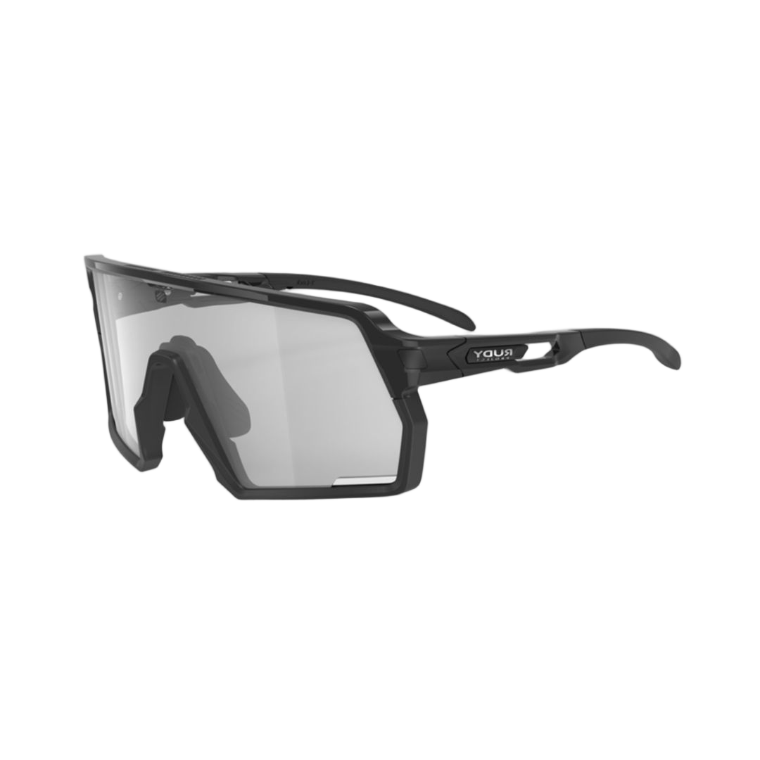 Kelion Black Gloss Bold Angular Frame Sunglasses