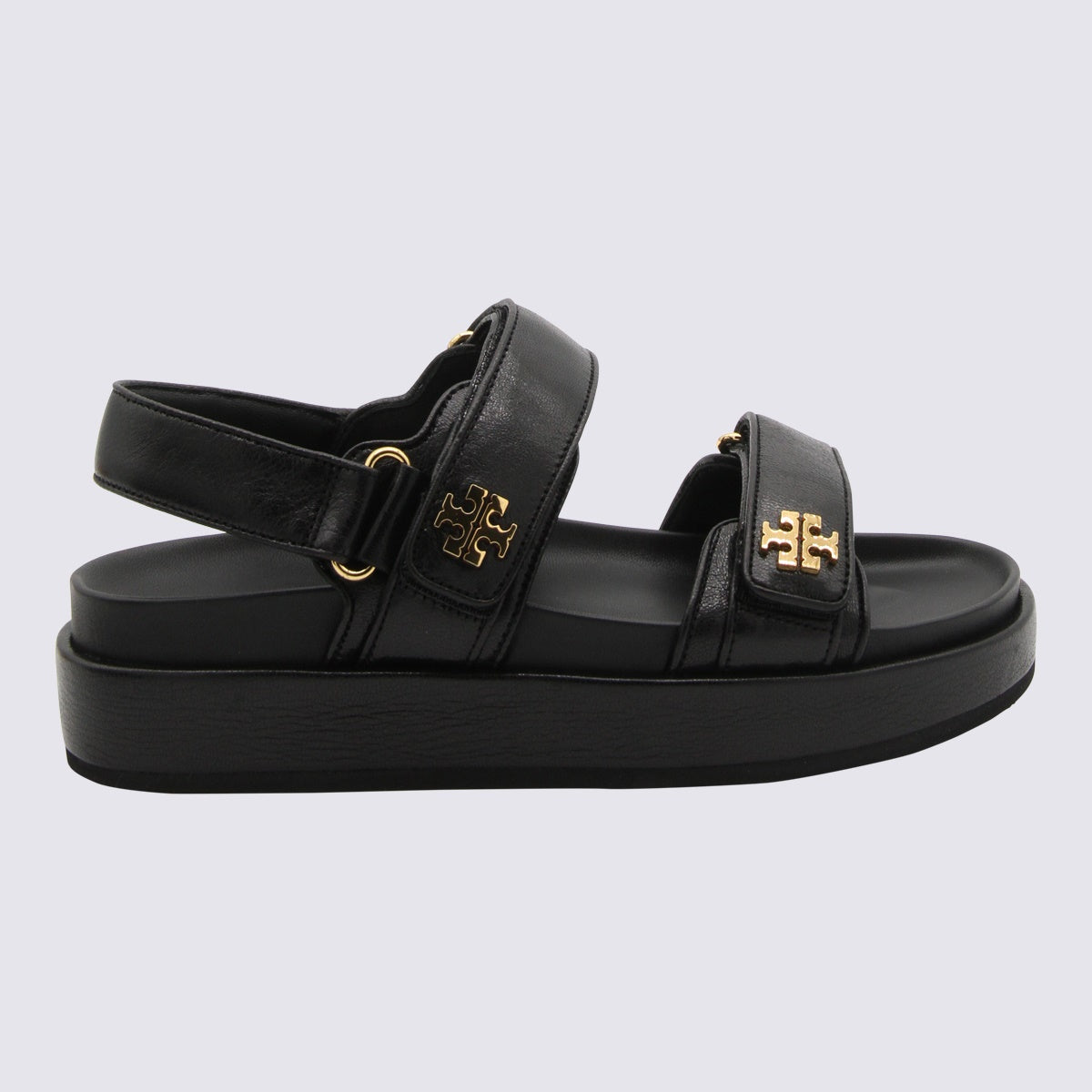 Black Leather Kira Sports Sandals