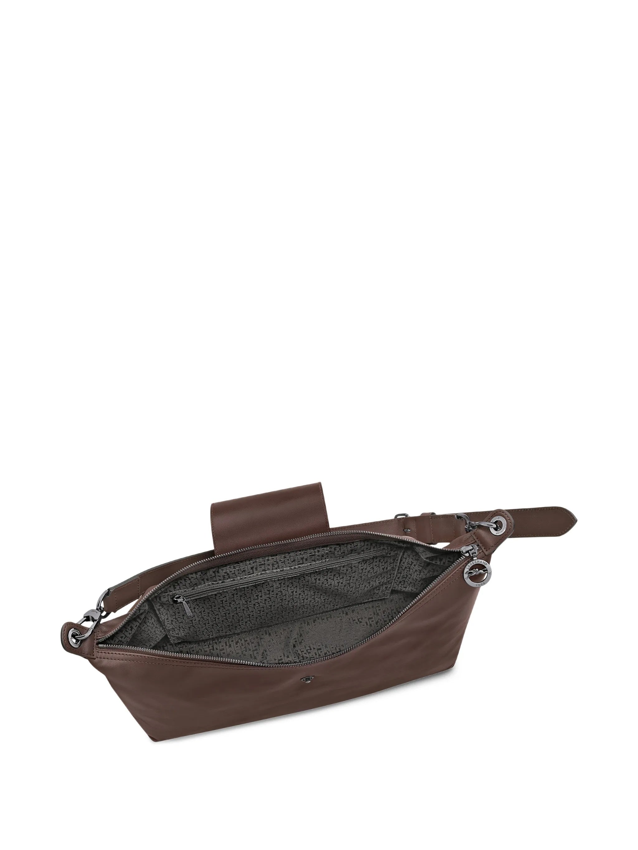 Rectangular Brown Shoulder Bag With Adjustable Strap