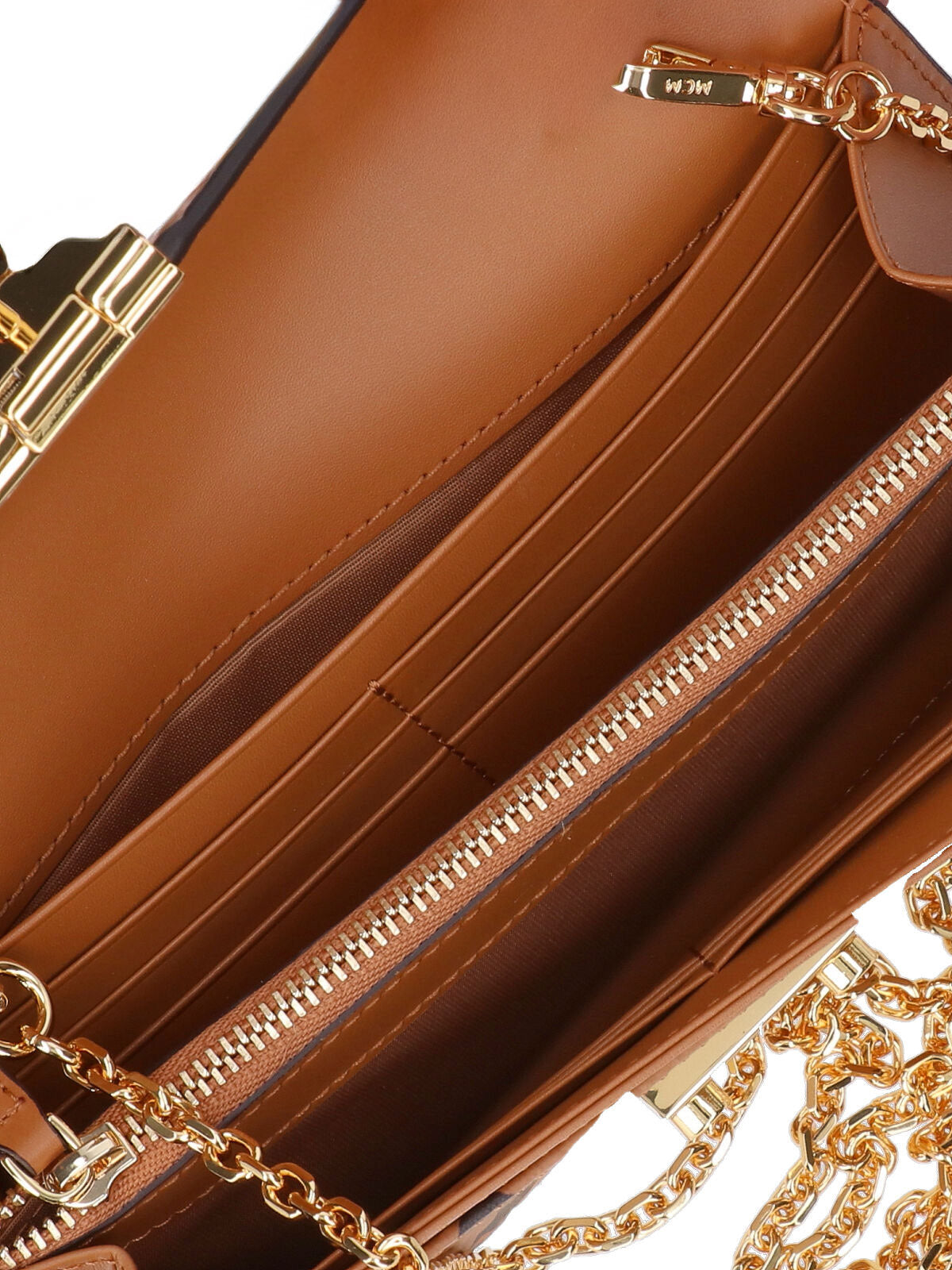 Brown Visetos Eco-Leather "Patricia" Chain Wallet