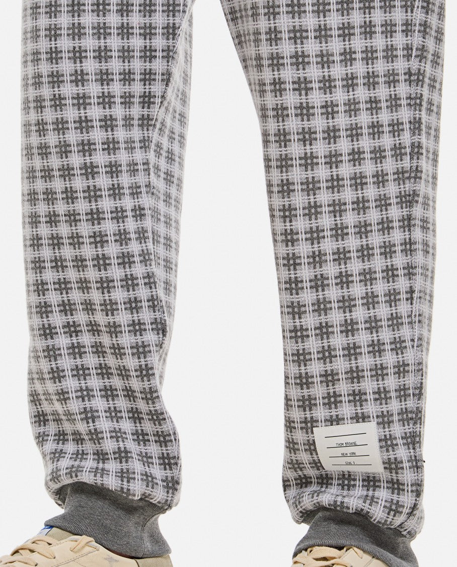 Check 4 Bar Cotton Sweatpants