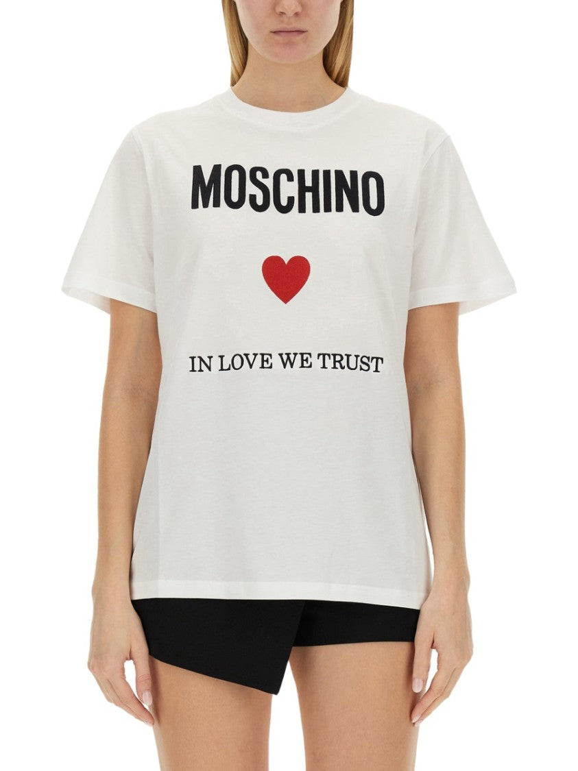 Logo Heart Motif T-Shirt With Bold Design