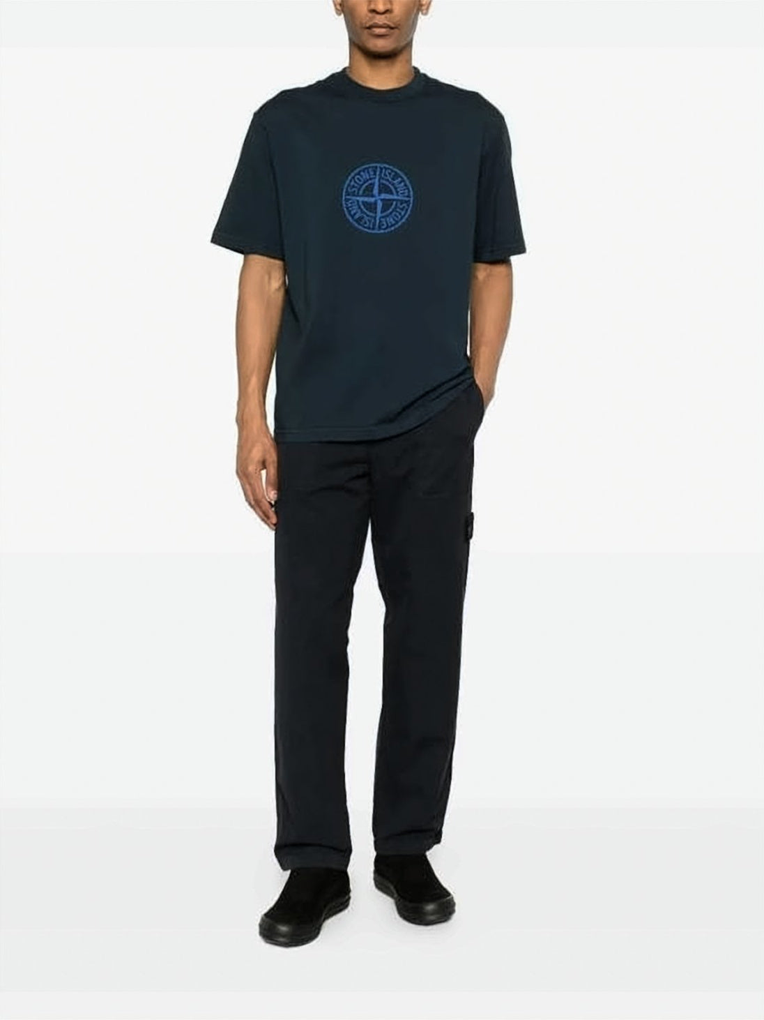 Short-Sleeve T-Shirt With Circular Emblem And Relaxed Fit