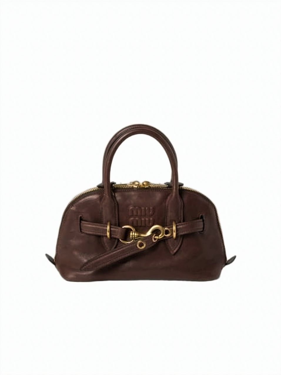 Elongated Lambskin Crossbody Bag
