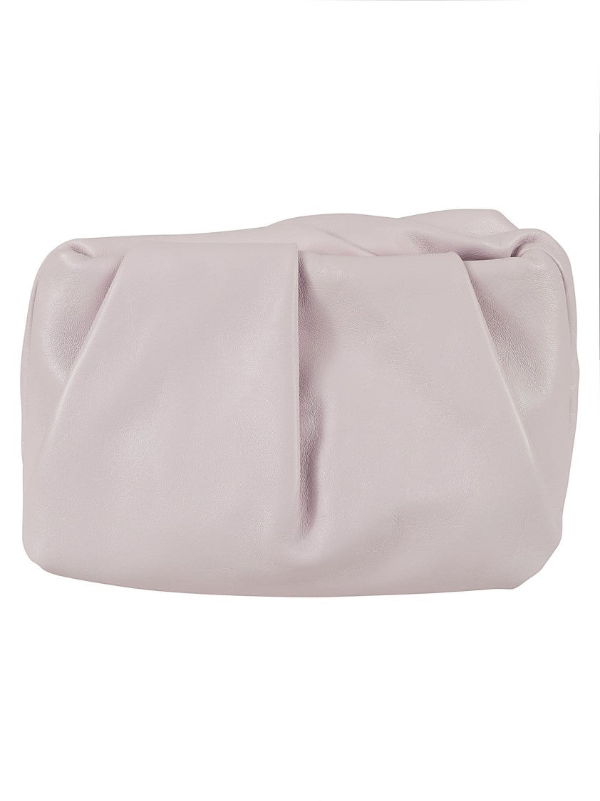 Sculptural Lamb Leather Bag With Textured Folds