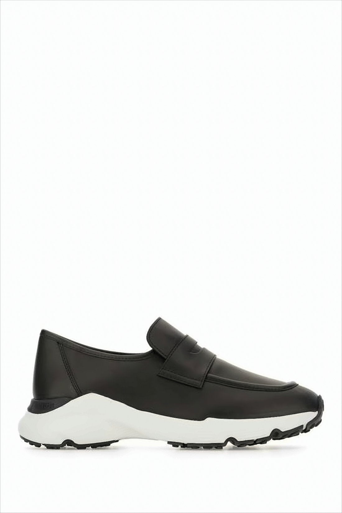 Sporty Loafer Sneakers with Calf Leather Upper