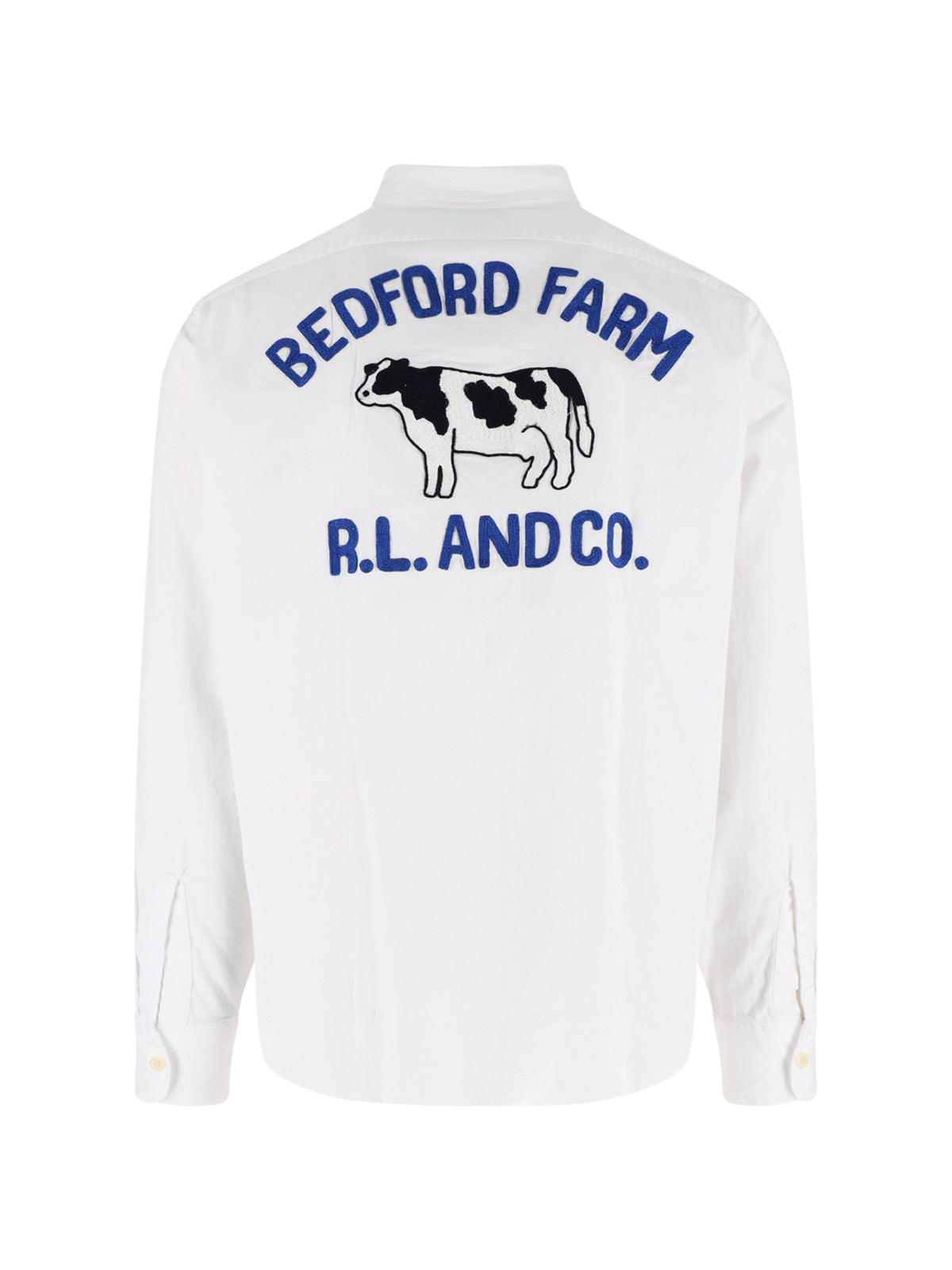White Graphic Back Button-Down Shirt