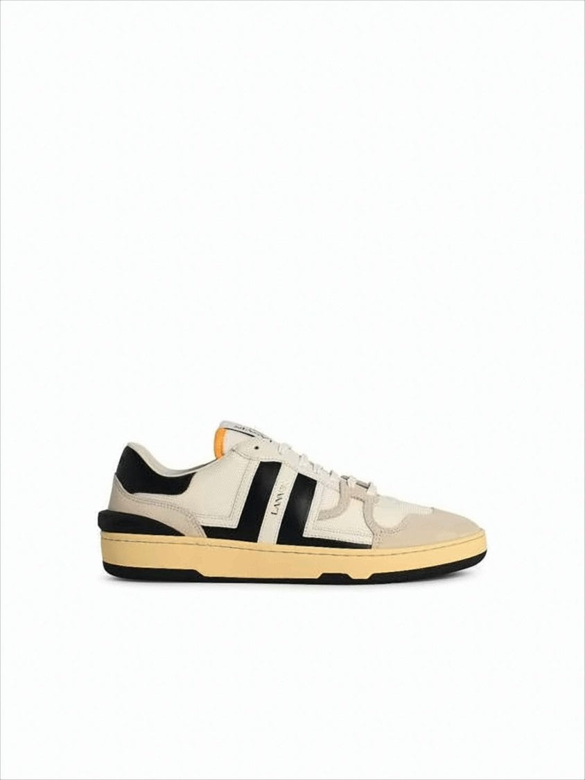 Low-Top Sneakers with Suede and Smooth Leather Accents