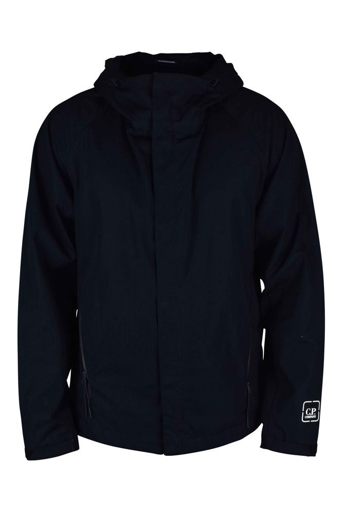 Navy Blue Waterproof Hooded Jacket