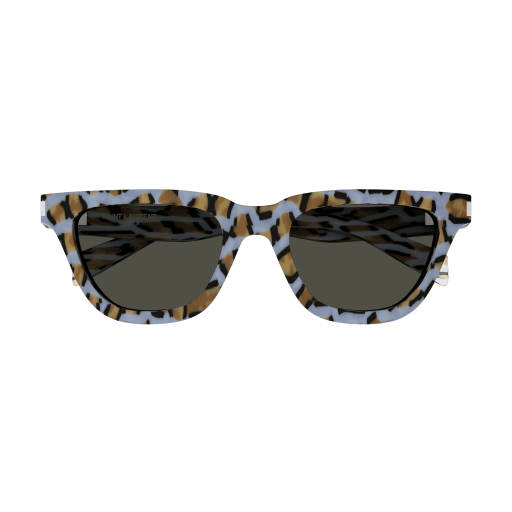 Oversized Animal Print Sunglasses with Blue Frame