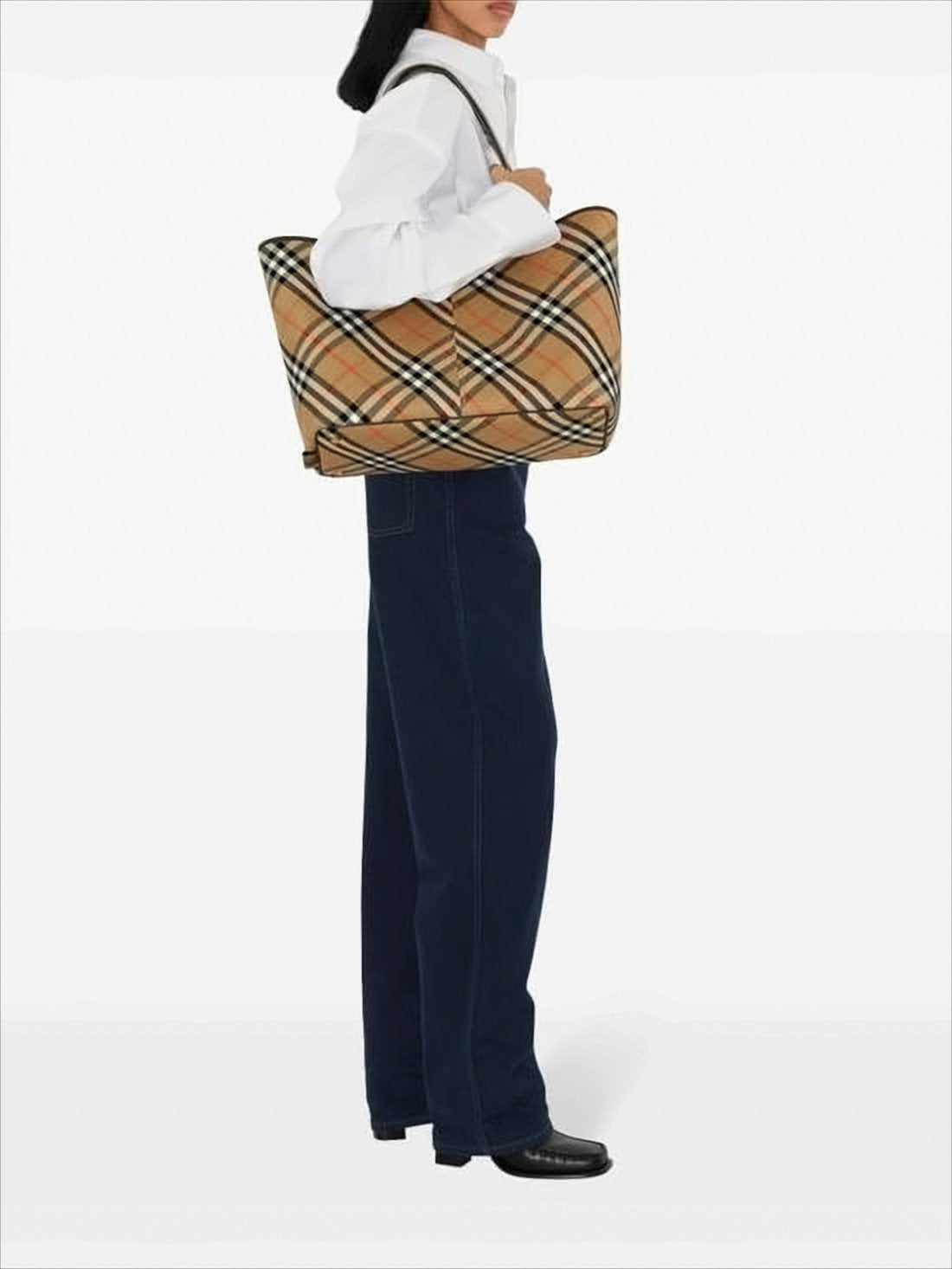 Classic Check Pattern Cotton Tote Bag