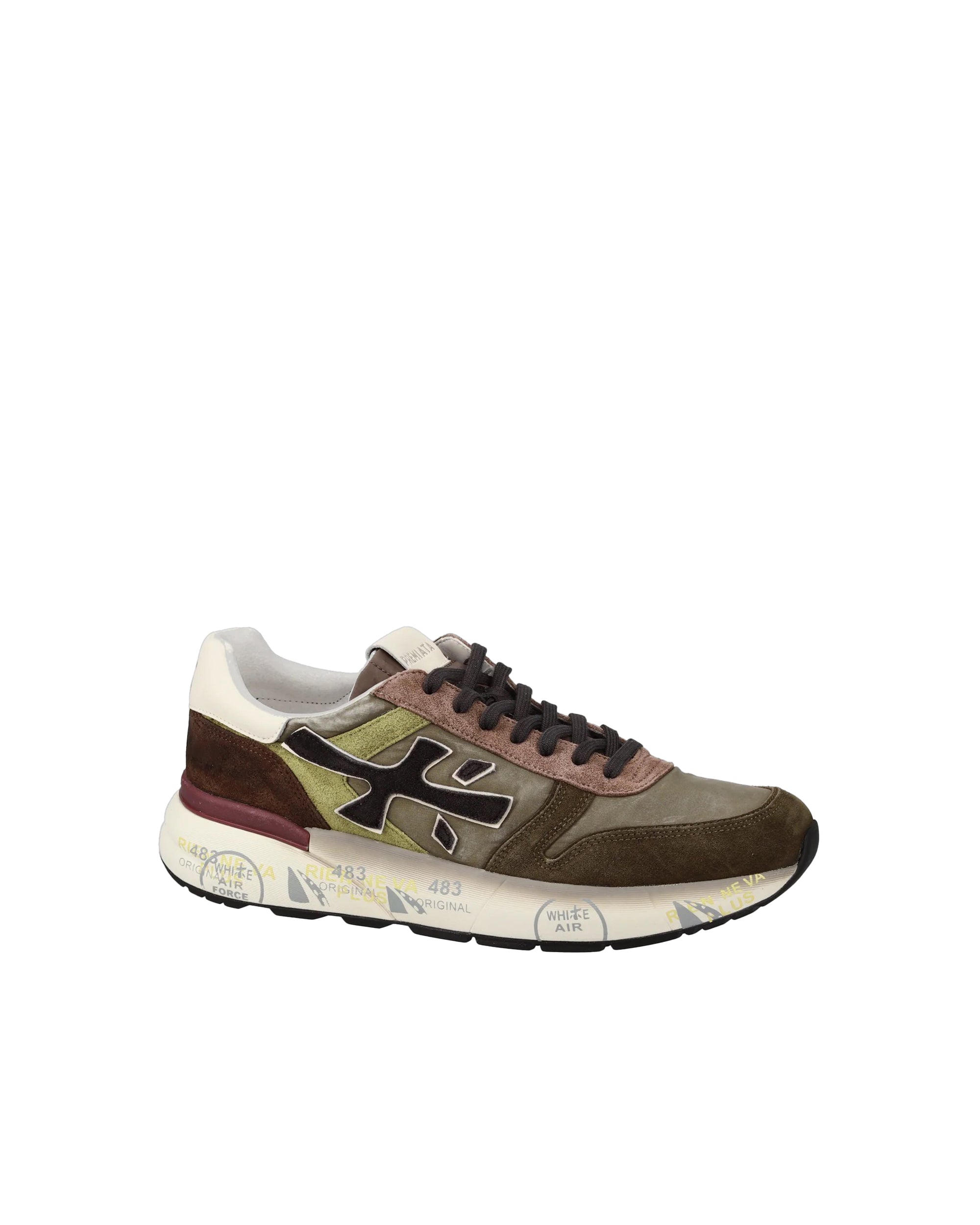Contemporary Low-Top Sneakers With Materials