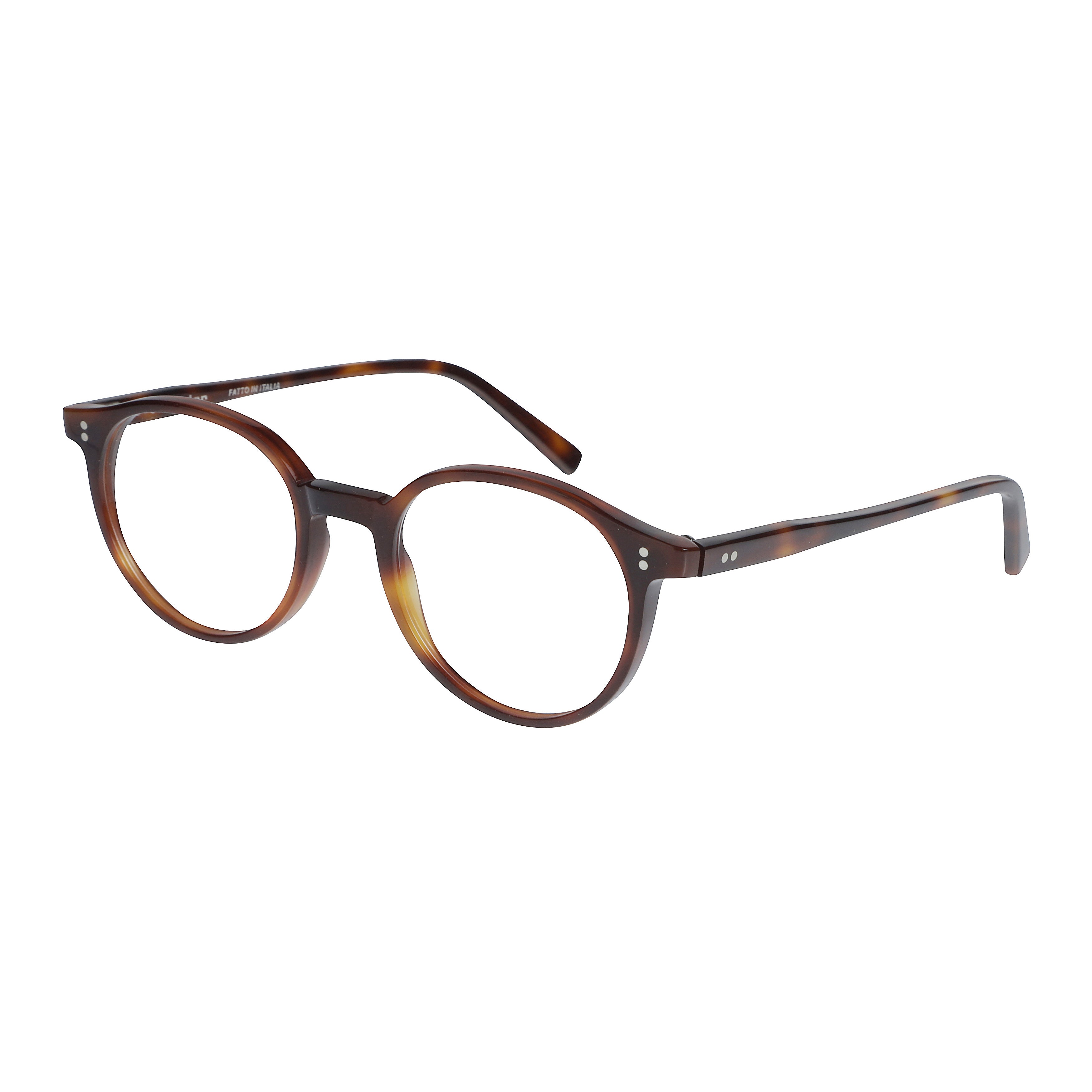 Panto/N Round Tortoiseshell Eyeglasses with Keyhole Bridge